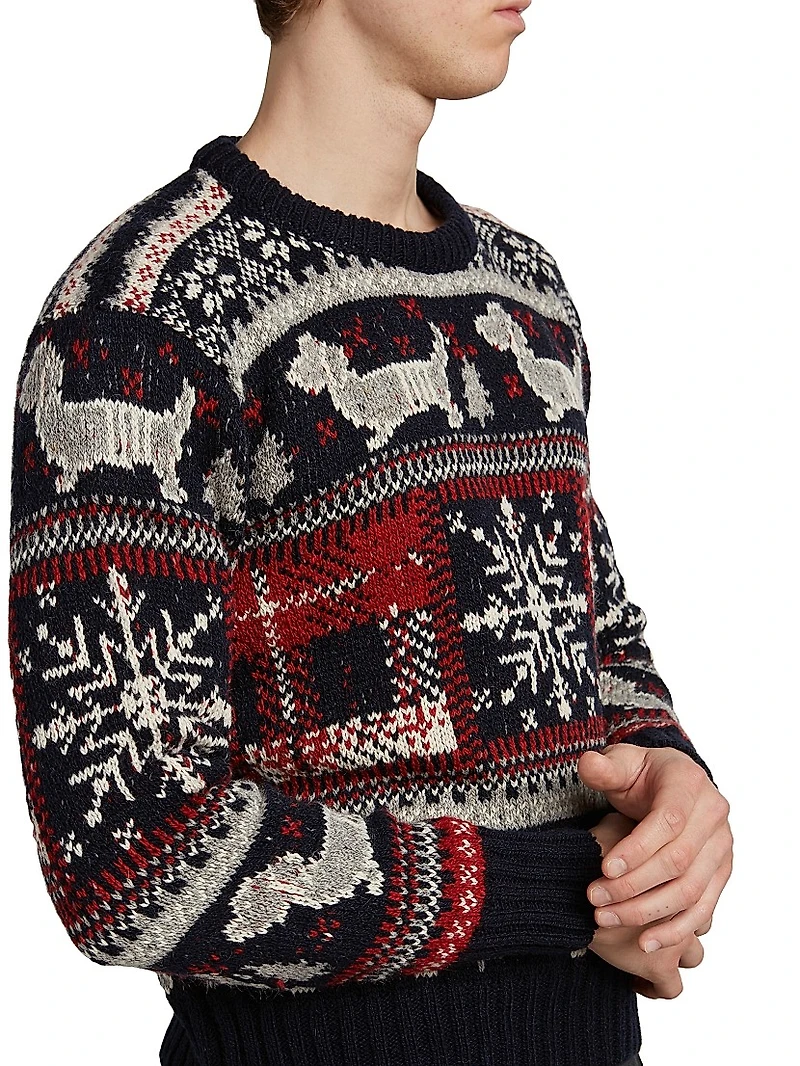 Holiday Hector Fair Isle Jacquard Wool-Mohair Sweater