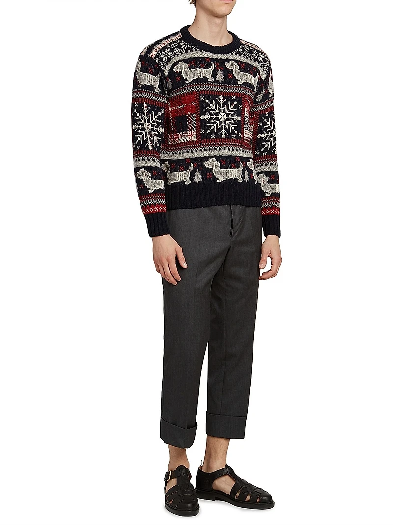 Holiday Hector Fair Isle Jacquard Wool-Mohair Sweater
