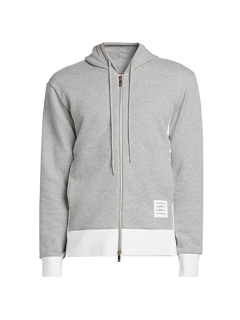 Engineered 4 Bar Classic Loopback Jersey Zip-Front Hoodie