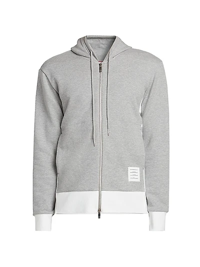 Engineered 4 Bar Classic Loopback Jersey Zip-Front Hoodie