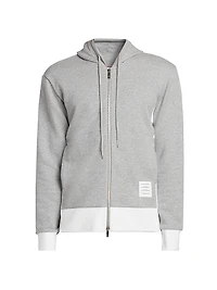 Engineered 4 Bar Classic Loopback Jersey Zip-Front Hoodie