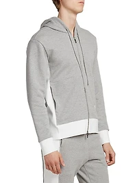Engineered 4 Bar Classic Loopback Jersey Zip-Front Hoodie