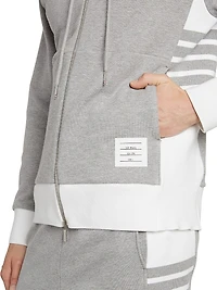 Engineered 4 Bar Classic Loopback Jersey Zip-Front Hoodie