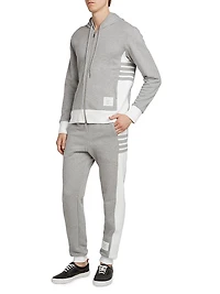 Engineered 4 Bar Classic Loopback Jersey Zip-Front Hoodie