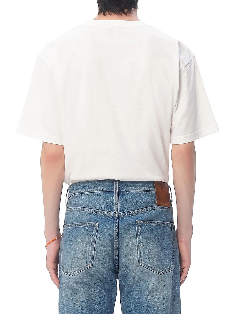 Cotton T-Shirt with Chez Print