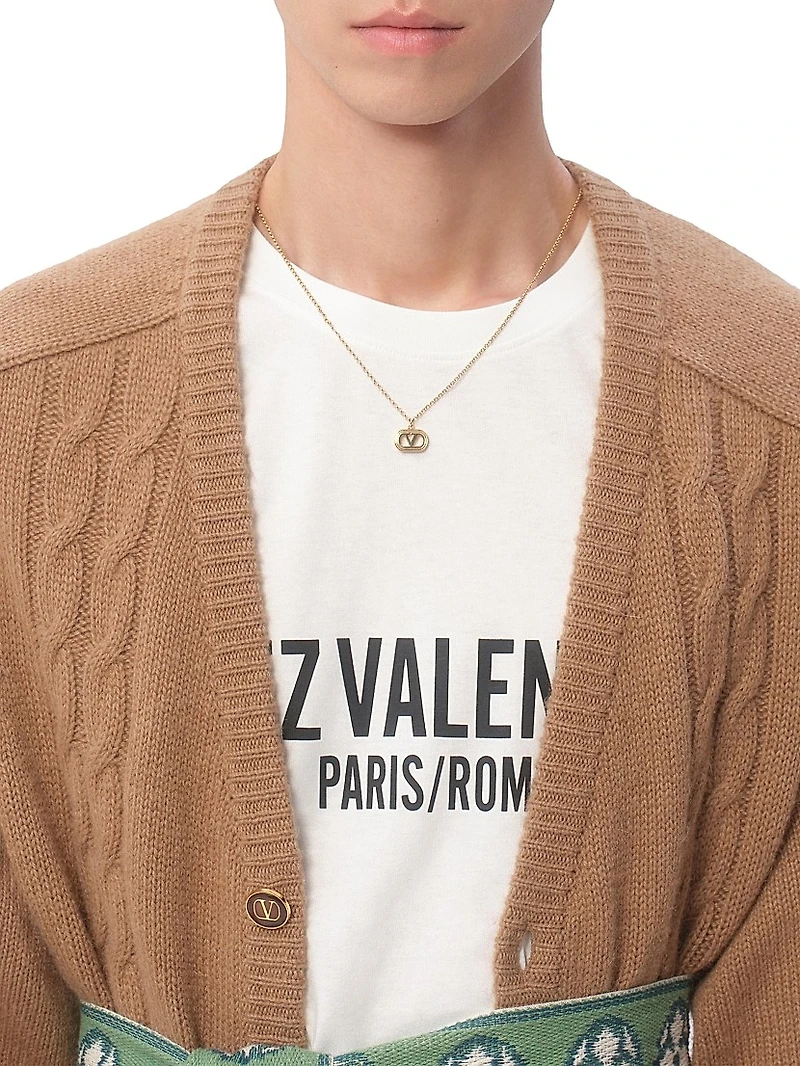 Cotton T-Shirt with Chez Print