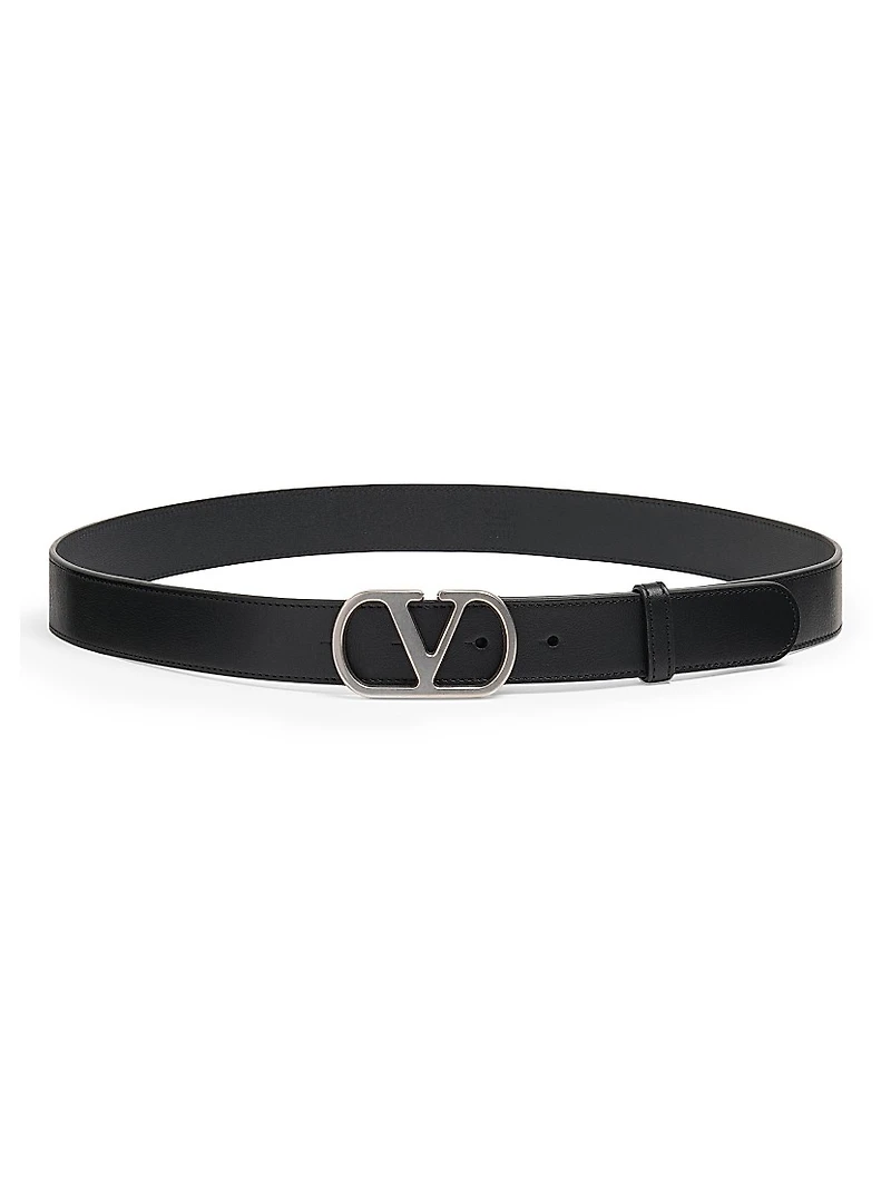 VLogo Signature Belt Shiny Calfskin 30MM
