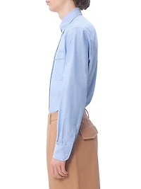 VLogo Embroidered Cotton Shirt