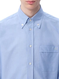 VLogo Embroidered Cotton Shirt