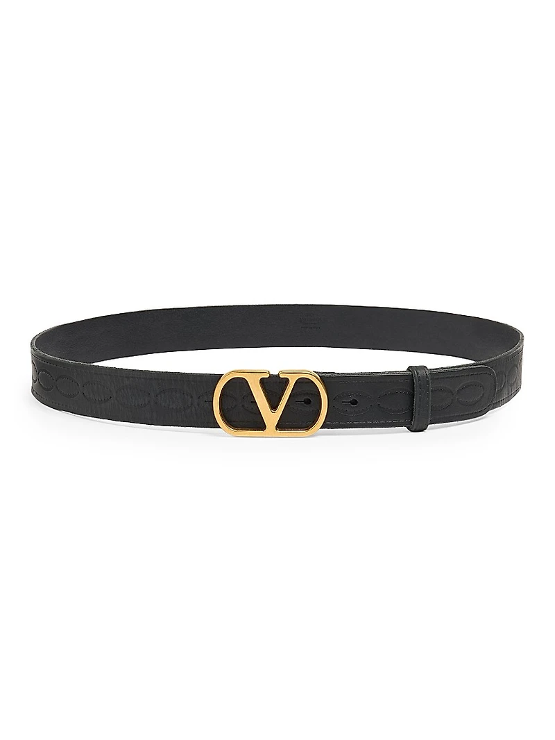VLogo Signature Calfskin Belt 30MM