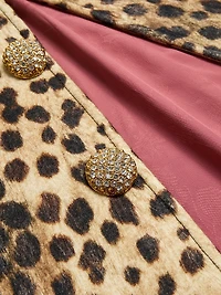 Jaguar Spots Printed Wool Cloth Caban