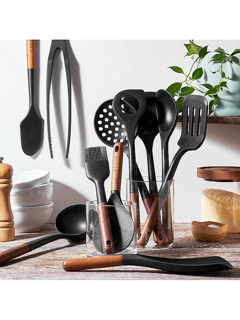 Silicone with Wood Handle Cooking Utensil Sets