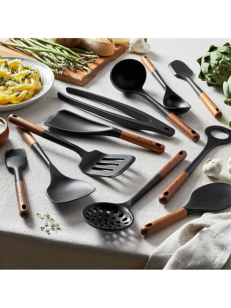 Silicone with Wood Handle Cooking Utensil Sets