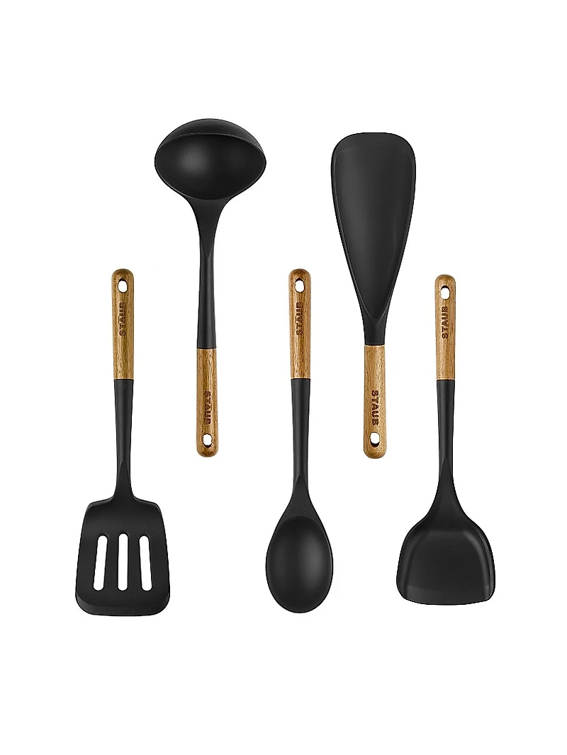 Silicone with Wood Handle Cooking Utensil Sets