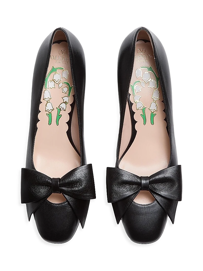 Bow Kidskin 45MM Pumps