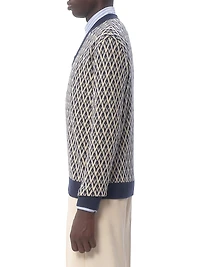 Wool Sweater with Toute La V Jacquard Pattern