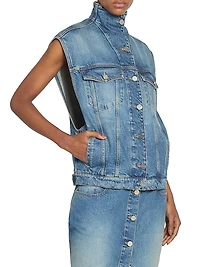 Trucker Turtleneck Denim Vest