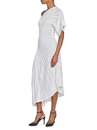 Asym Ray Wool Asymmetric Midi-Dress