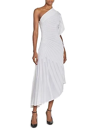 Asym Ray Wool Asymmetric Midi-Dress