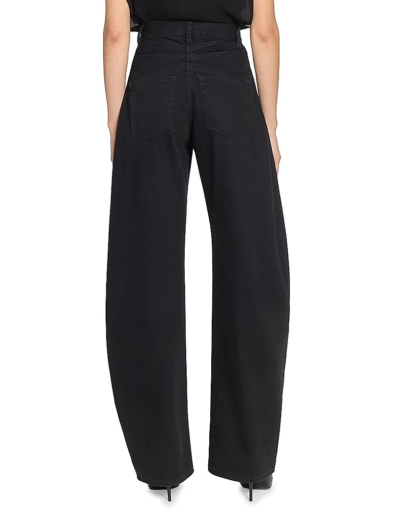 Round High-Rise Denim Jeans