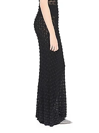 Sheer Stretch Flared Pants