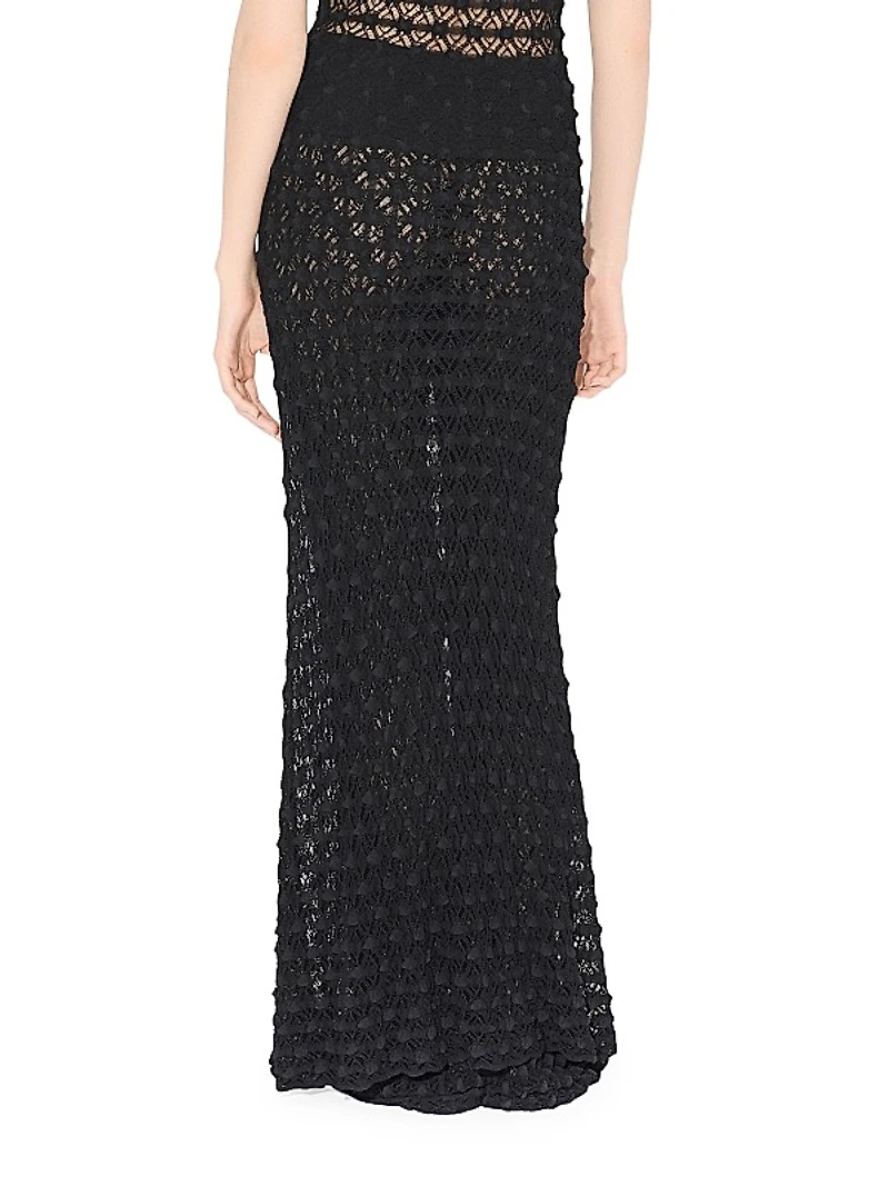 Sheer Stretch Flared Pants