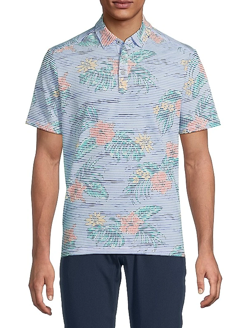 Costa Wave Isle Camo Performance Polo Shirt