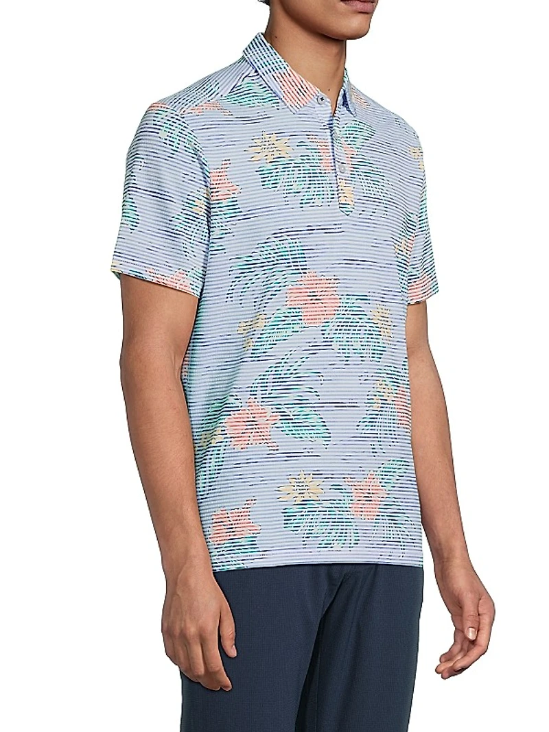 Costa Wave Isle Camo Performance Polo Shirt