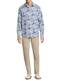 Nova Wave Amalfi Gardens Floral Stretch-Cotton Shirt