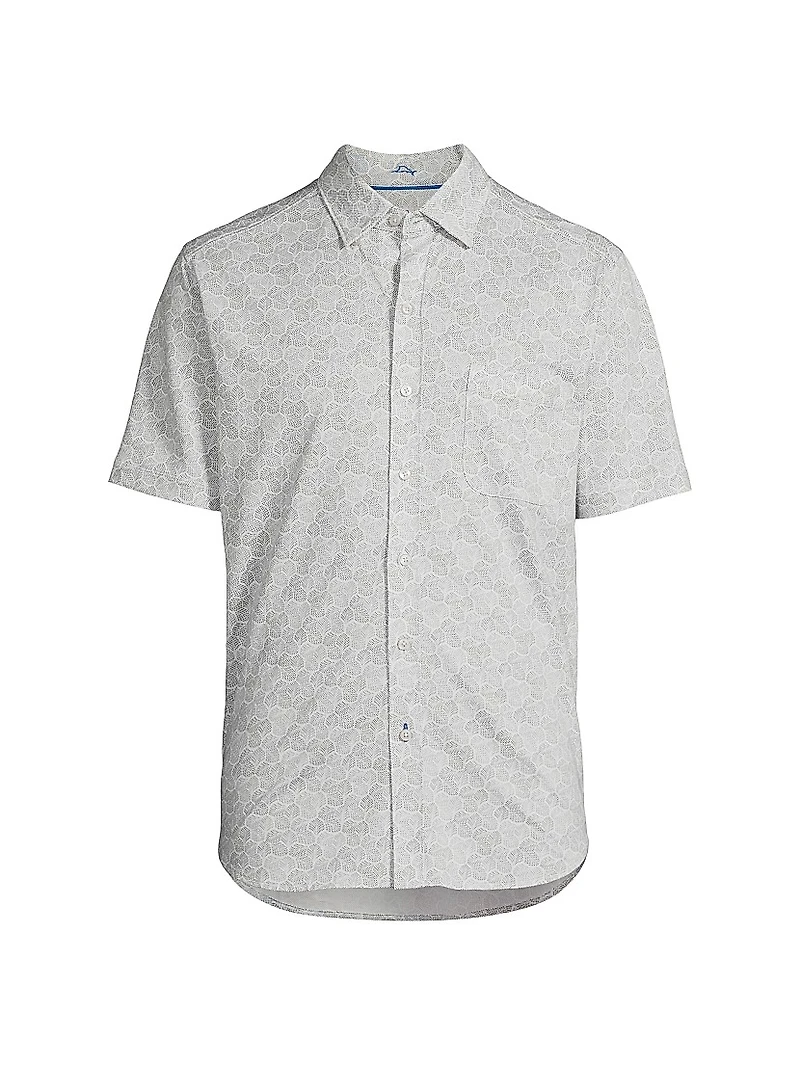 San Lucio Geometric Tri-Leaf Shirt