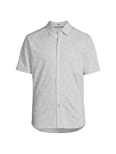 San Lucio Geometric Tri-Leaf Shirt