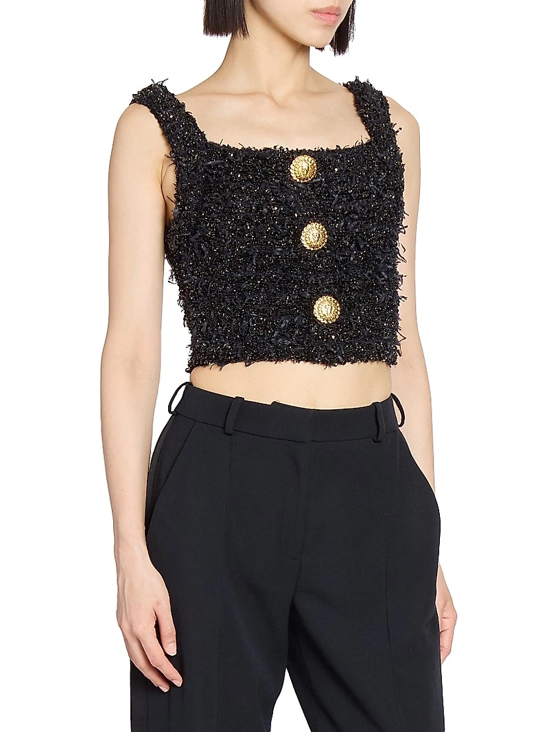 Tweed Crop Top