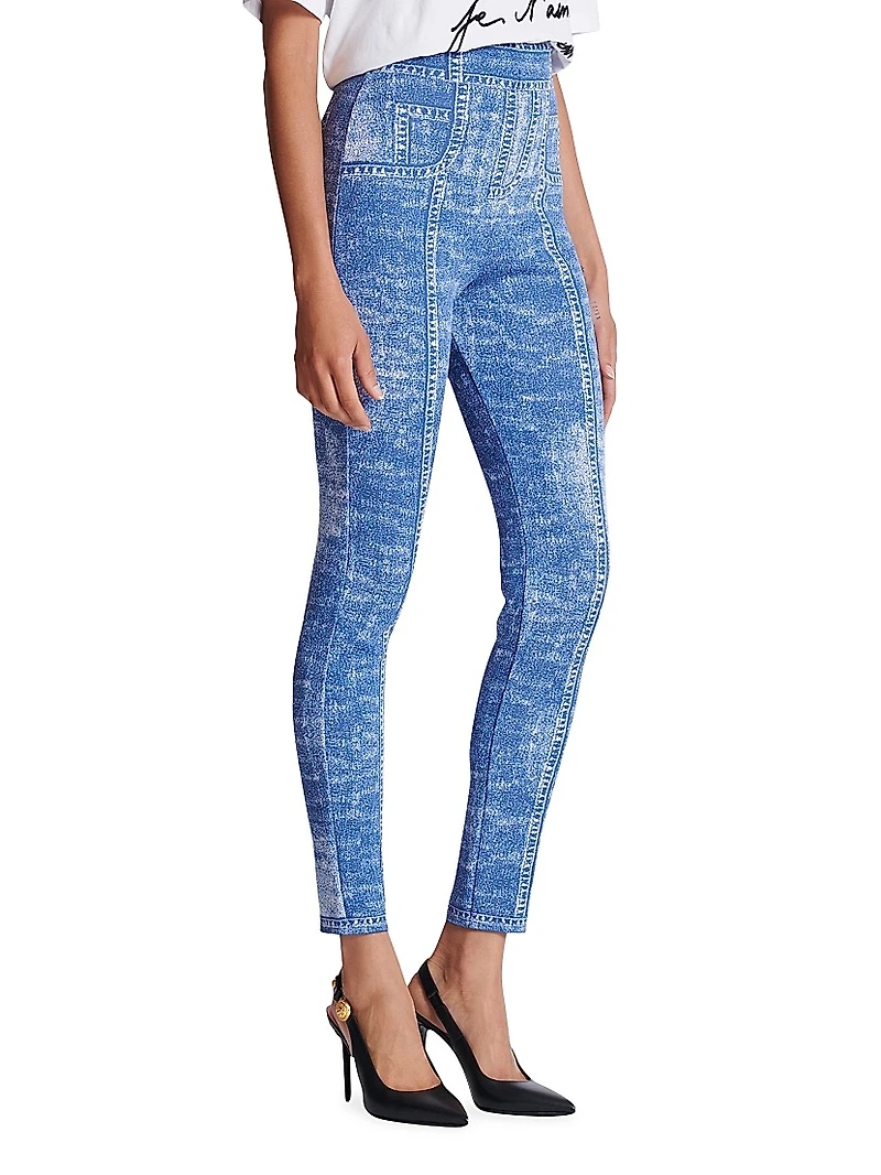 Trompe L'oeil Denim Leggings