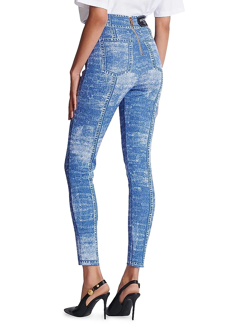 Trompe L'oeil Denim Leggings