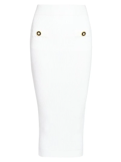 Rib-Knit Midi-Skirt