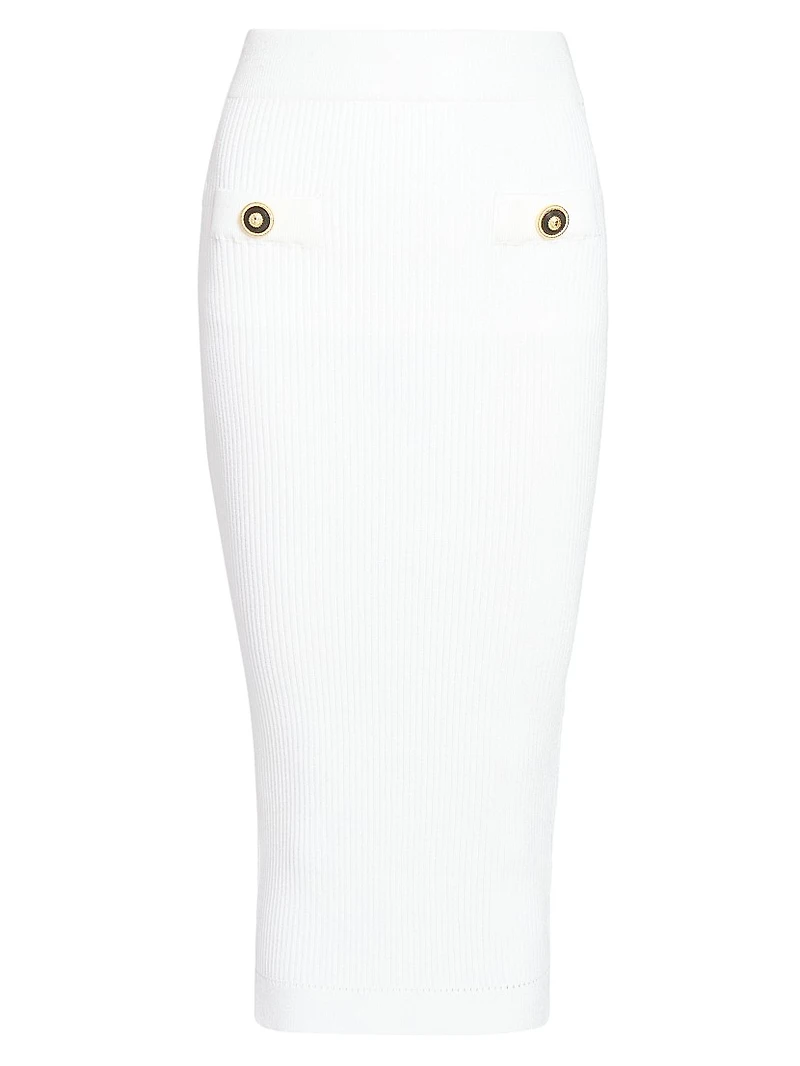 Rib-Knit Midi-Skirt