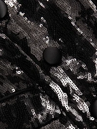 Sequined Double-Breasted Tuxedo Minidress