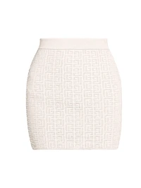 Glitter Monogram Knit Miniskirt