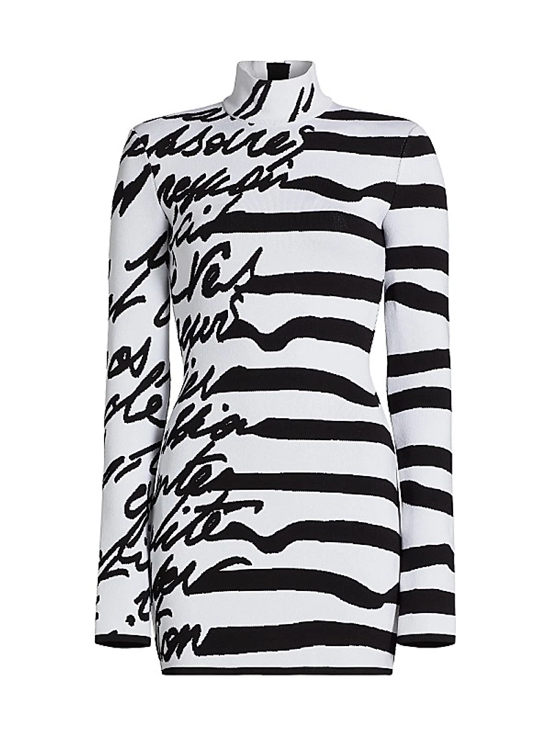 Love Letter Striped Knit Minidress