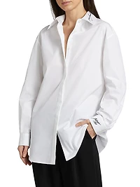 Love Letter Embroidered Cotton Shirt