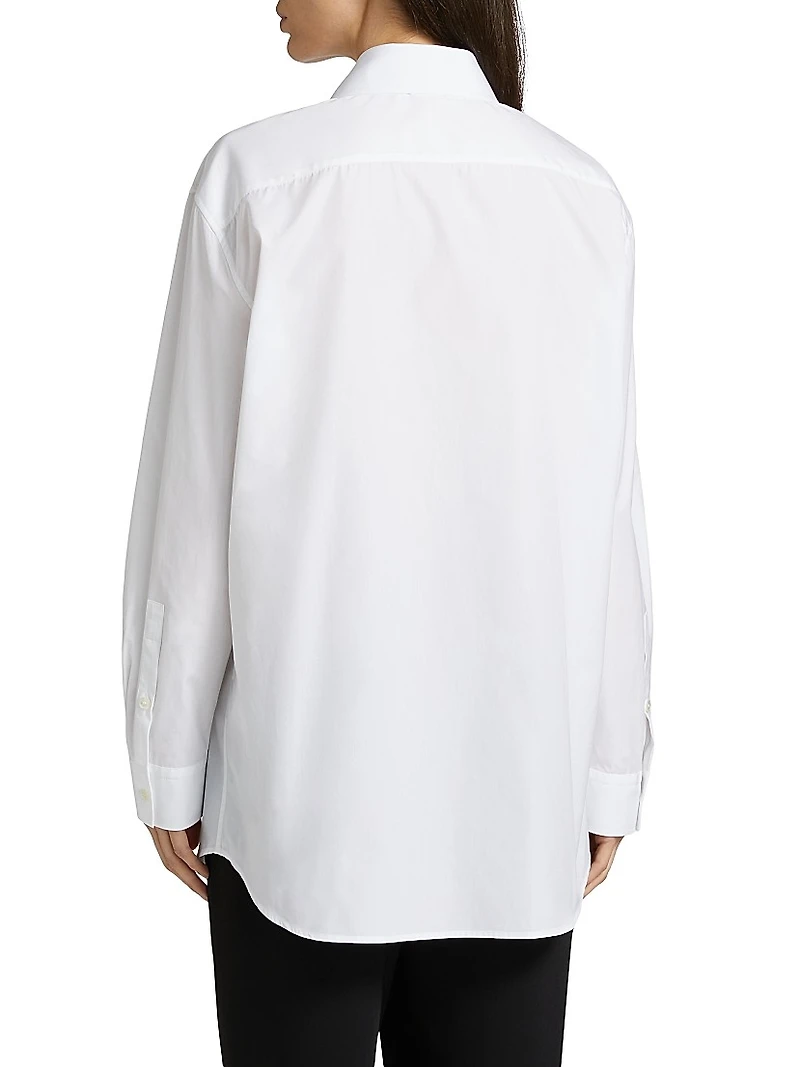 Love Letter Embroidered Cotton Shirt