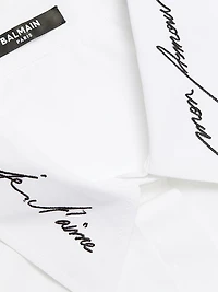 Love Letter Embroidered Cotton Shirt