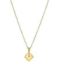 Petite Modern Renaissance Pearl Necklace in 18K Yellow Gold with Center Diamond, 7.8MM