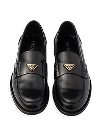 Brushed Leather Loafers