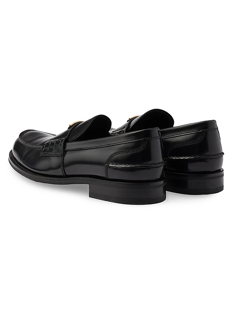 Brushed Leather Loafers