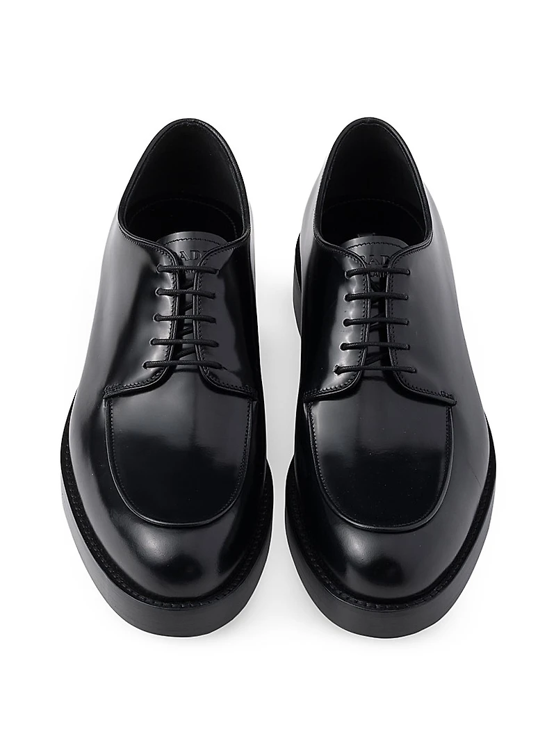 Brushed Leather Derby Shoes