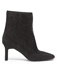Aja 75MM Diamante Mesh Ankle Boots