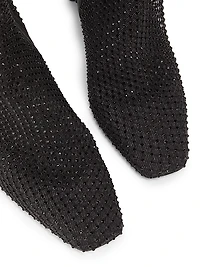 Aja 75MM Diamante Mesh Ankle Boots