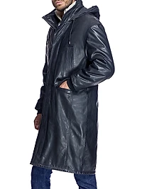 Men's Leather Parka Jackets