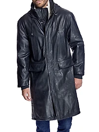 Men's Leather Parka Jackets